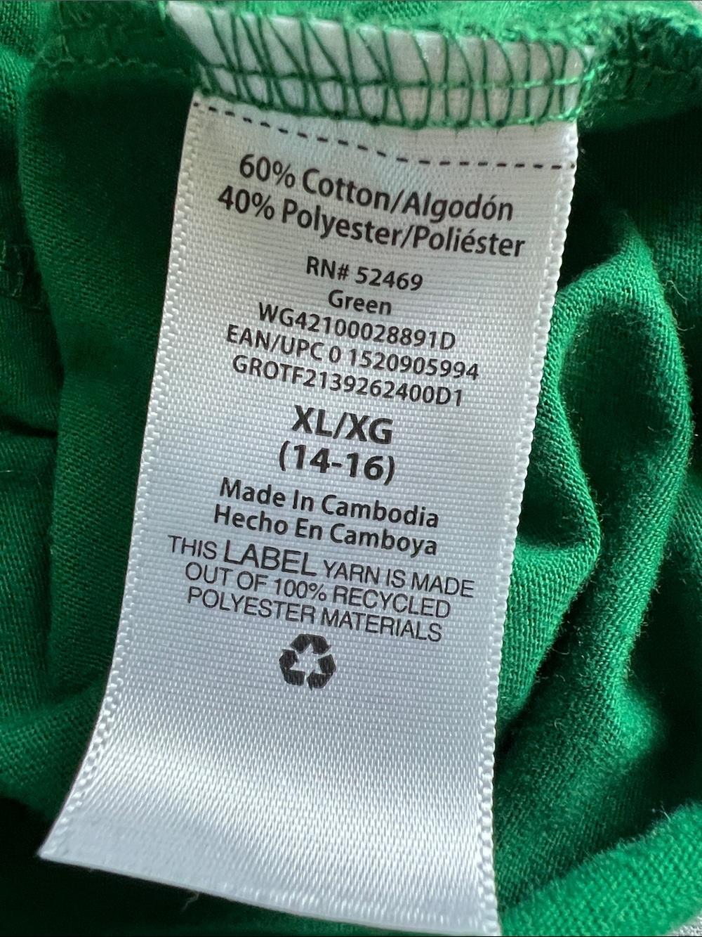 Holiday Time | Green "Santa Squad" Kids Long Sleeve Tee Size XL (14-16) - Picture 13 of 17
